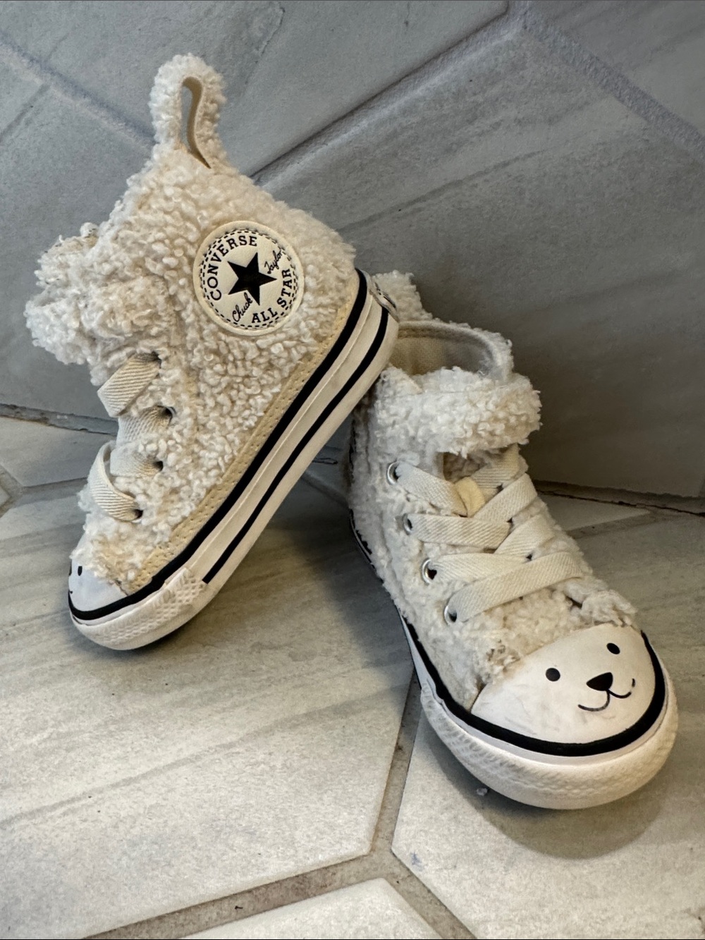 Converse All Star Easy-On High Top 'Teddy Bear' sneakers
